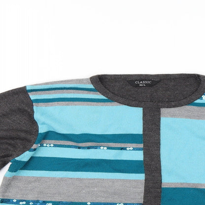 Classics Womens Blue   Pullover Jumper Size M