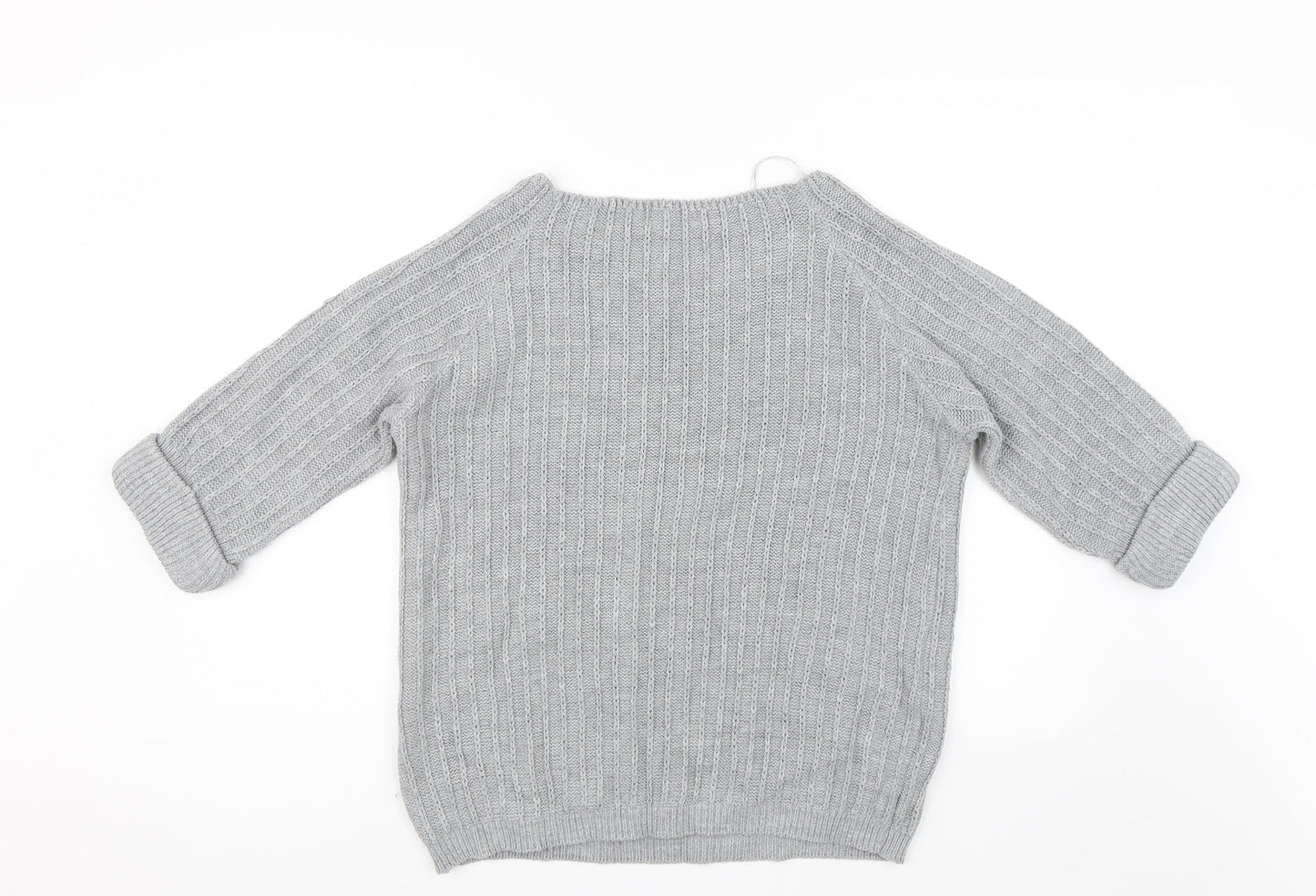 Tru Collection Womens Grey   Pullover Jumper Size L