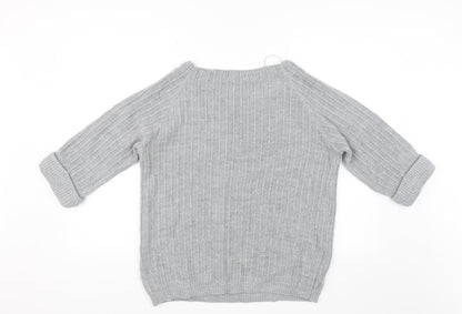 Tru Collection Womens Grey   Pullover Jumper Size L