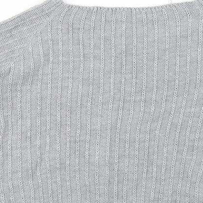 Tru Collection Womens Grey   Pullover Jumper Size L
