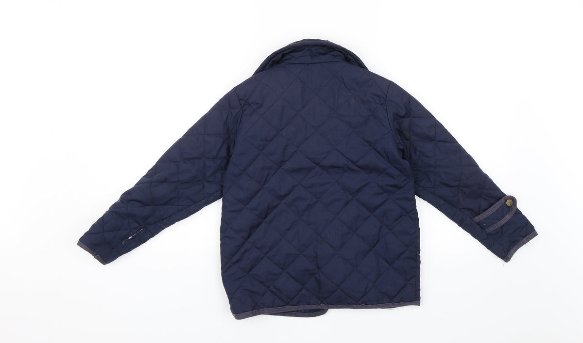 Back view of Souls Glory boys’ blue puffer jacket jacket, size 7-8, years