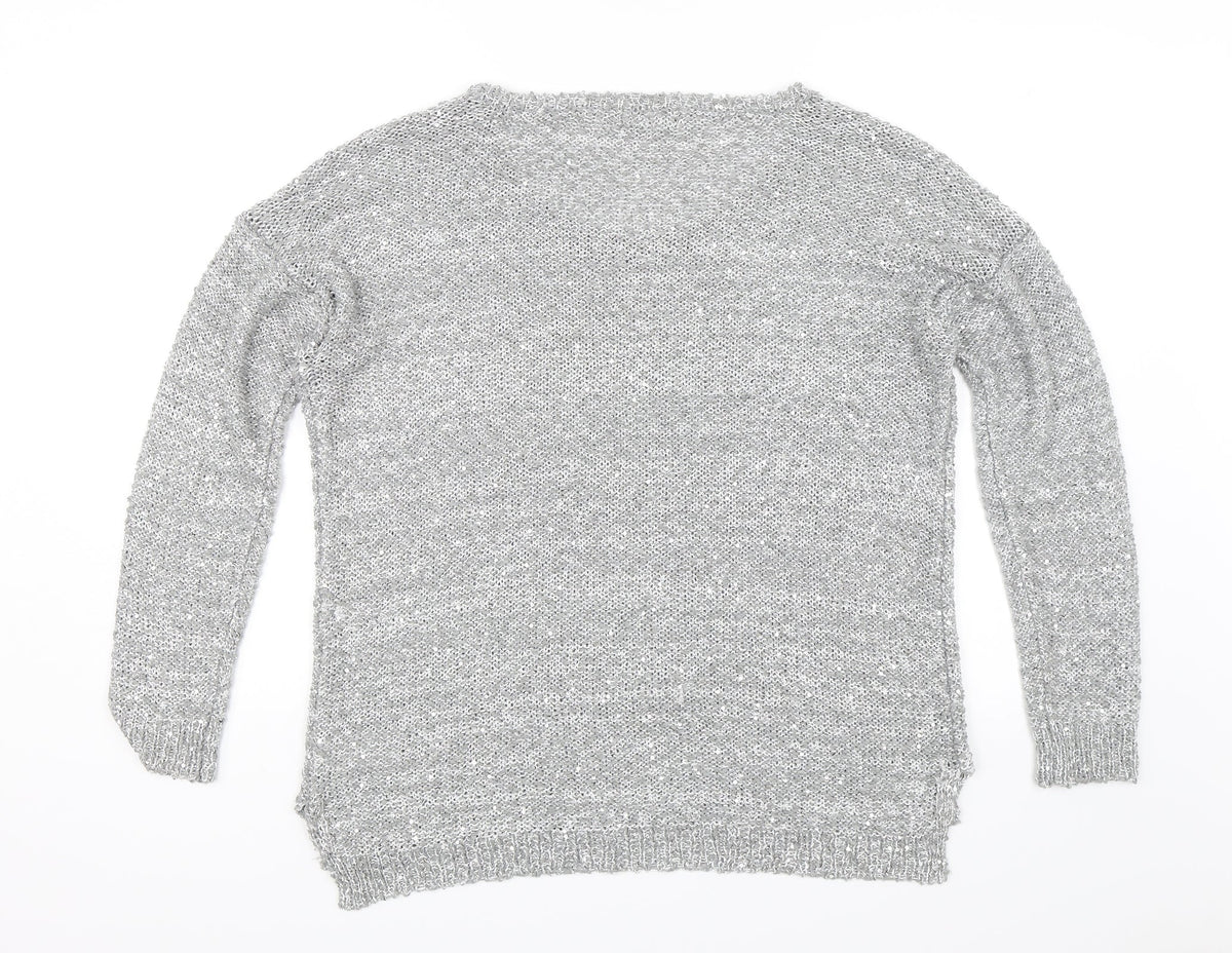Laura Scott Womens Grey   Pullover Jumper Size 14