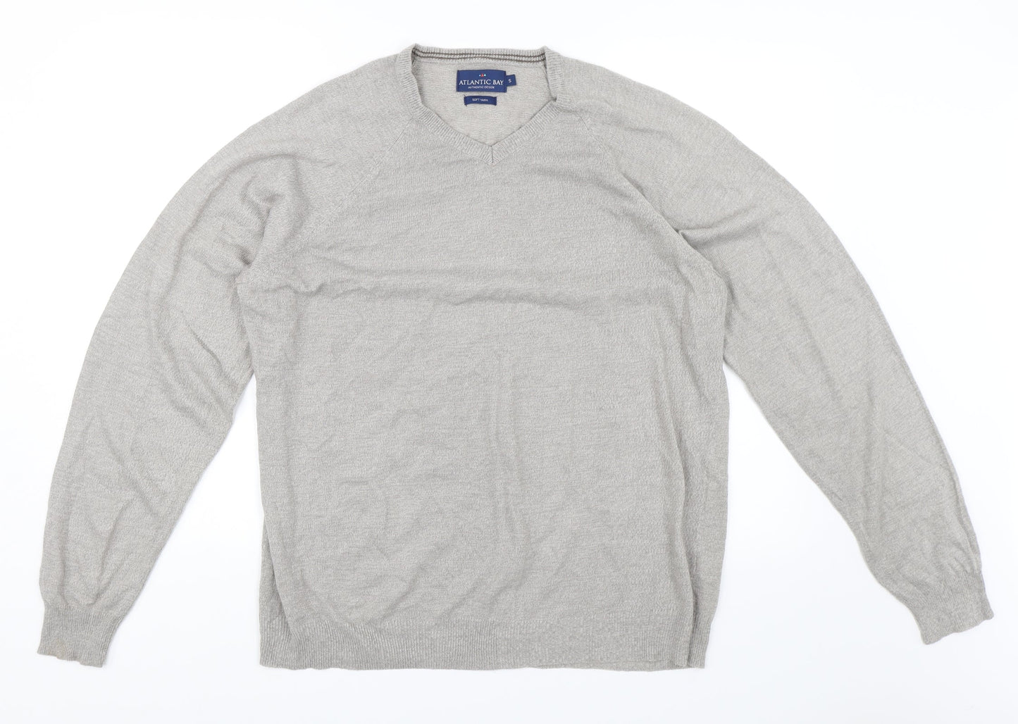 Atlantic Bay Mens Grey   Pullover Jumper Size S