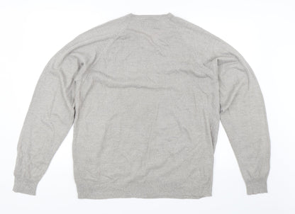 Atlantic Bay Mens Grey   Pullover Jumper Size S