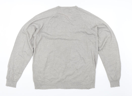 Atlantic Bay Mens Grey   Pullover Jumper Size S