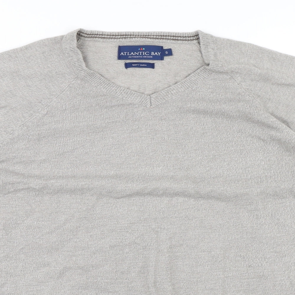 Atlantic Bay Mens Grey   Pullover Jumper Size S