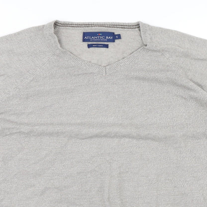Atlantic Bay Mens Grey   Pullover Jumper Size S