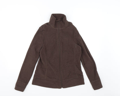 Preworn Girls Brown   Full Zip Jumper Size 12-13 Years