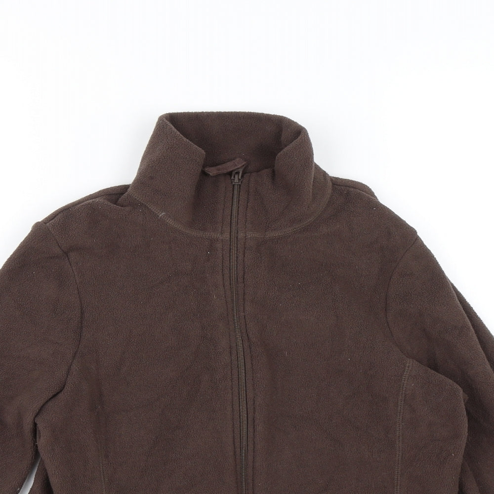 Preworn Girls Brown   Full Zip Jumper Size 12-13 Years