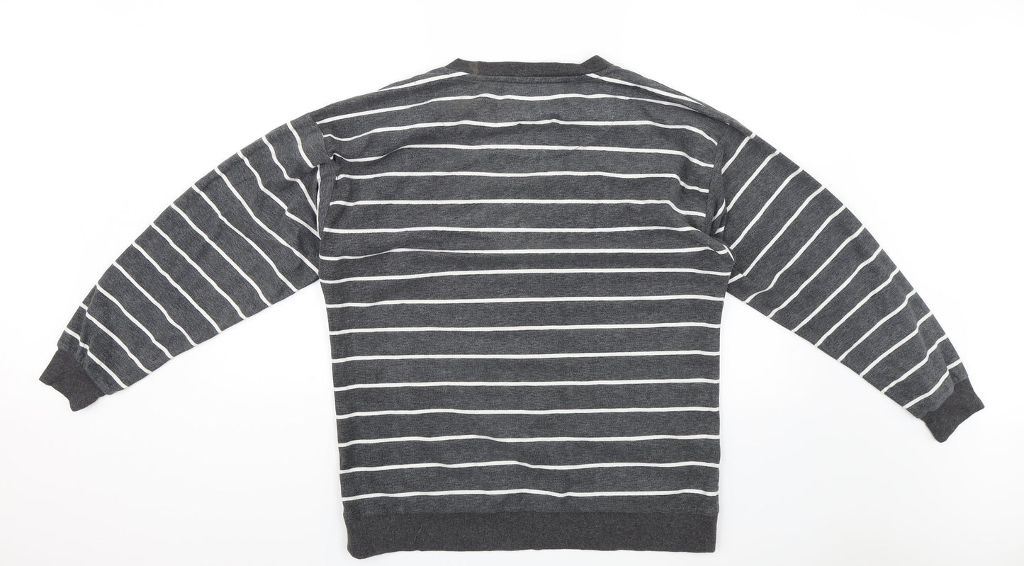 NEXT Womens Grey Striped  Pullover Jumper Size 10  - Bonnie Nuit