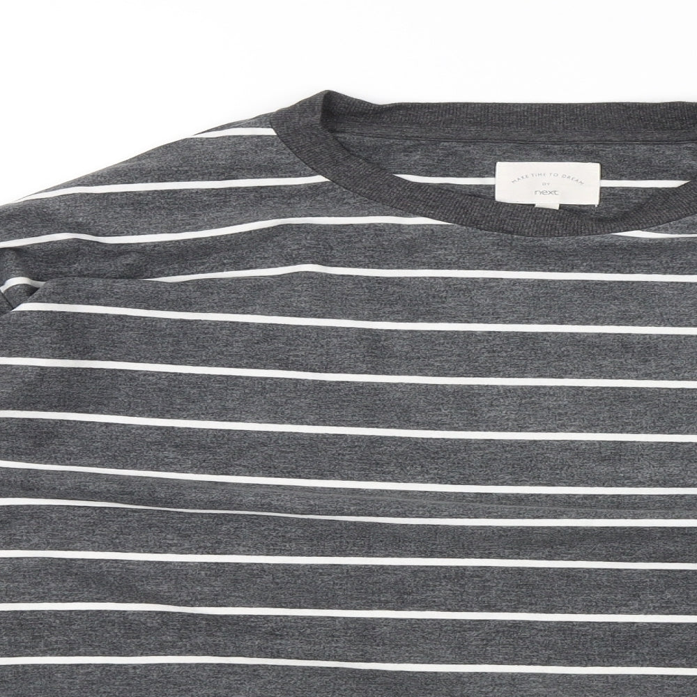 NEXT Womens Grey Striped  Pullover Jumper Size 10  - Bonnie Nuit