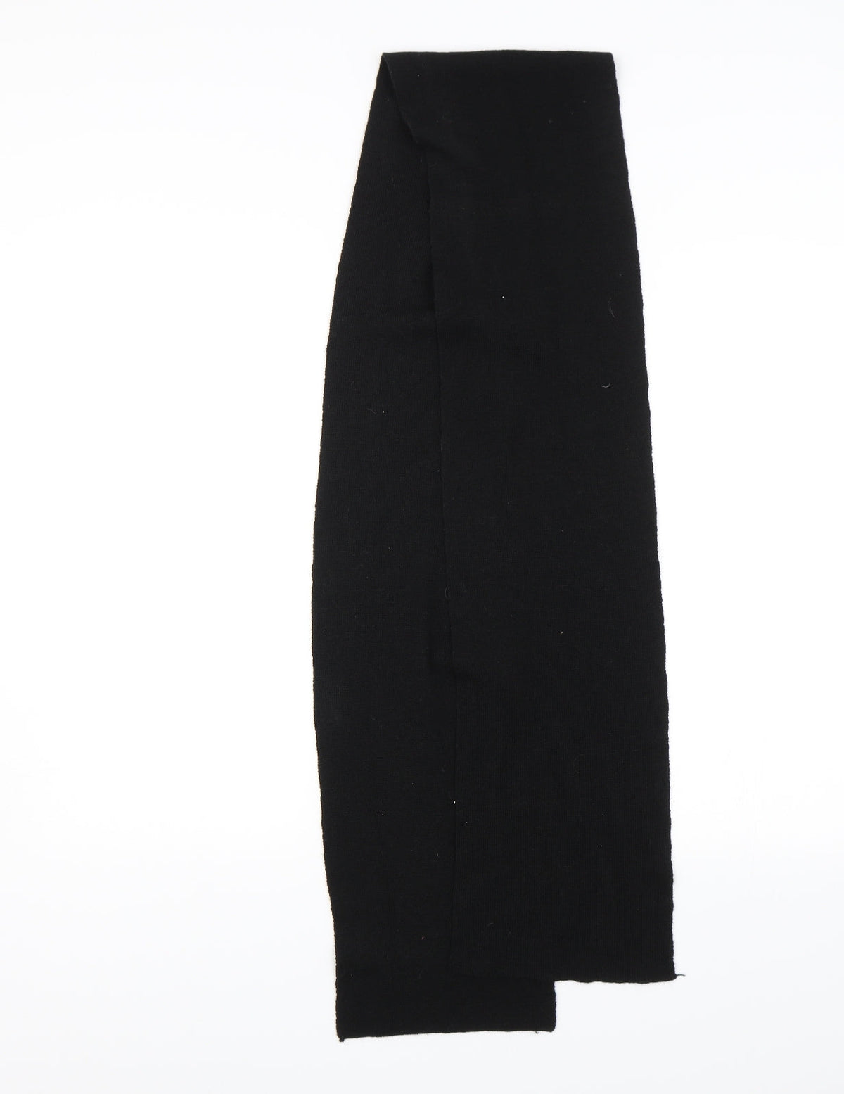 Front view of Preworn unisex black scarf