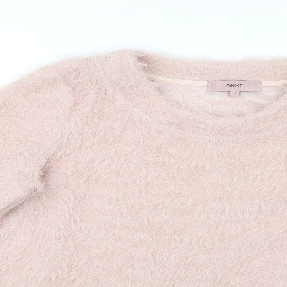 Next Womens Pink   Pullover Jumper Size 14