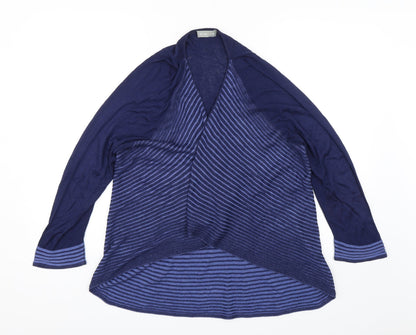 Per Una Womens Blue Striped  Shrug Jumper Size 16