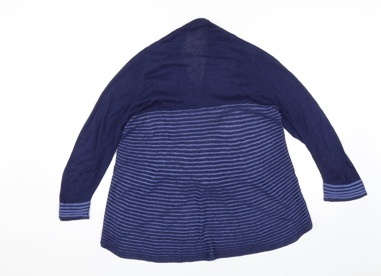 Per Una Womens Blue Striped  Shrug Jumper Size 16