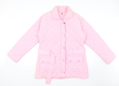 Womens UK Size 12 Preworn Pink Puffer Jacket
