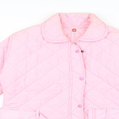 Womens UK Size 12 Preworn Pink Puffer Jacket