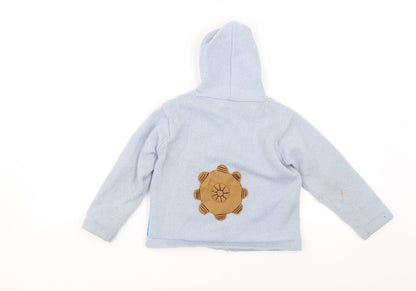 Unitedideas Boys Blue   Full Zip Hoodie Size 8 Years  - Pirate