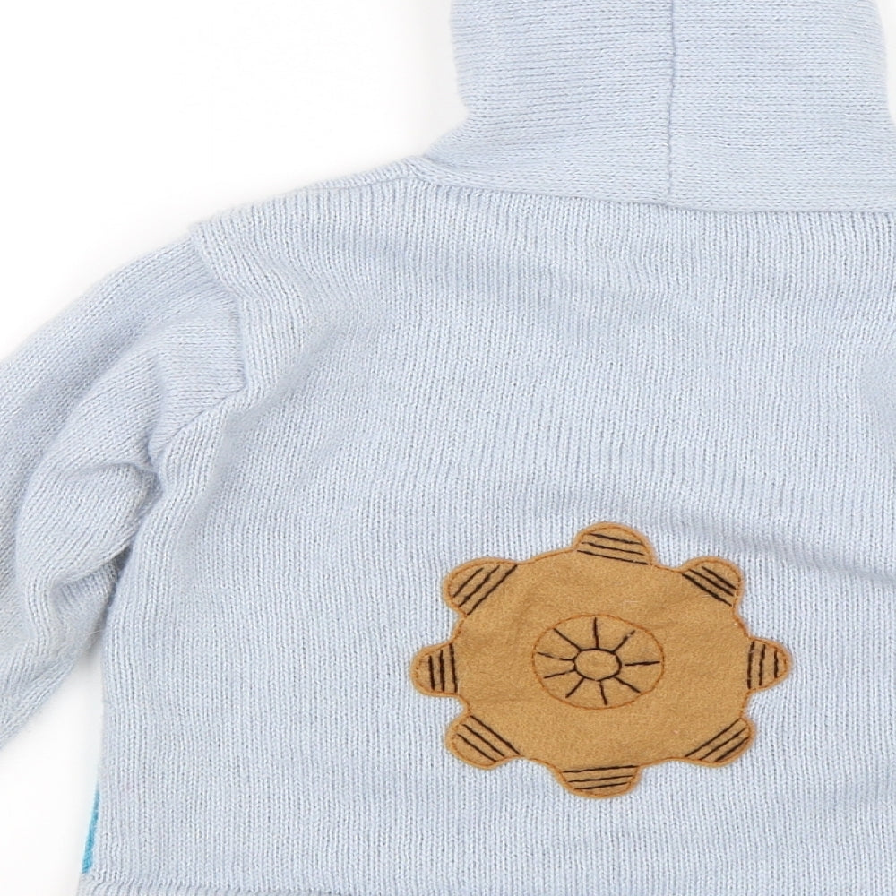 Unitedideas Boys Blue   Full Zip Hoodie Size 8 Years  - Pirate