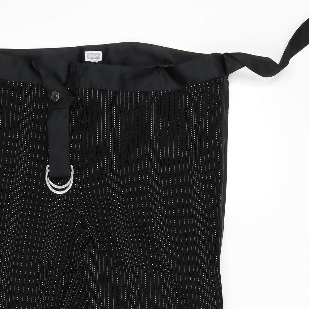 elam Womens Black Striped  Trousers  Size 42 L22 in