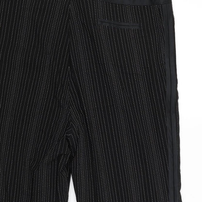 elam Womens Black Striped  Trousers  Size 42 L22 in