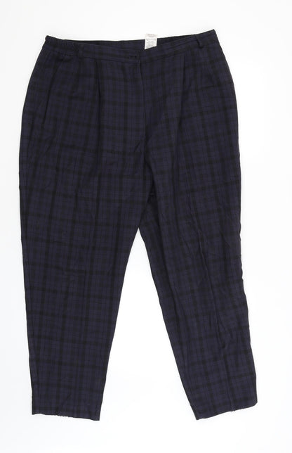 Womens UK Size 32 Marks and Spencer Regular Fit Capri Purple Trousers