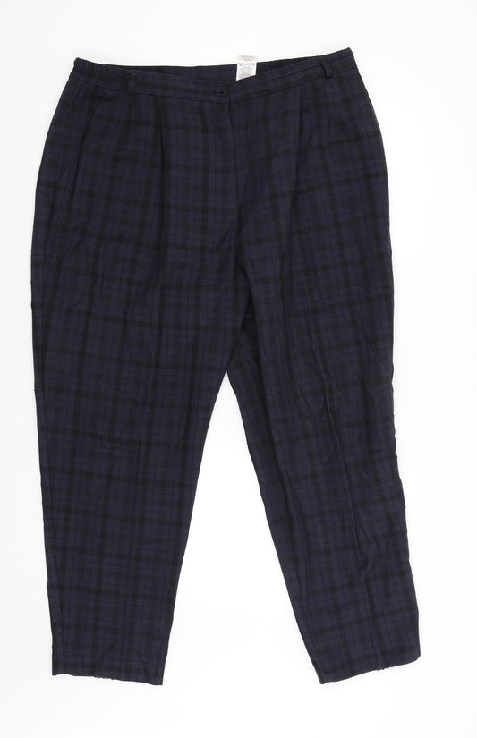 Womens UK Size 32 Marks and Spencer Regular Fit Capri Purple Trousers