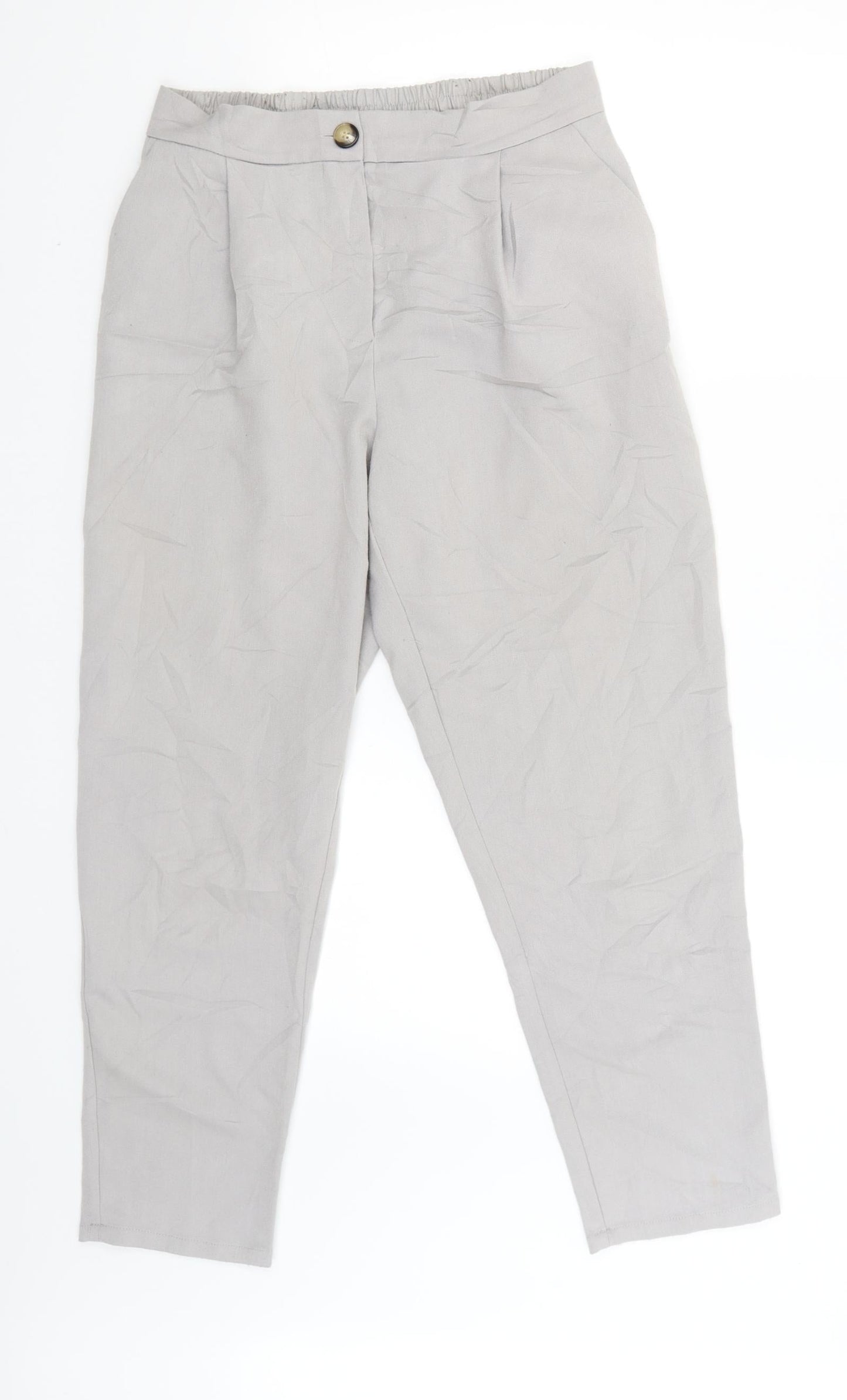 New Look Womens Grey   Chino Trousers Size 10 L27 in