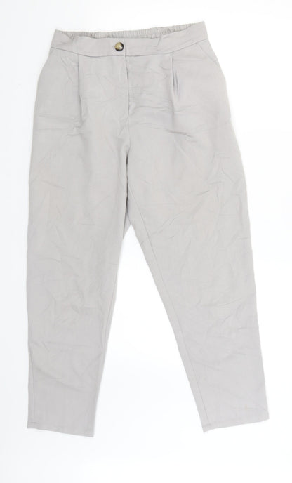 New Look Womens Grey   Chino Trousers Size 10 L27 in