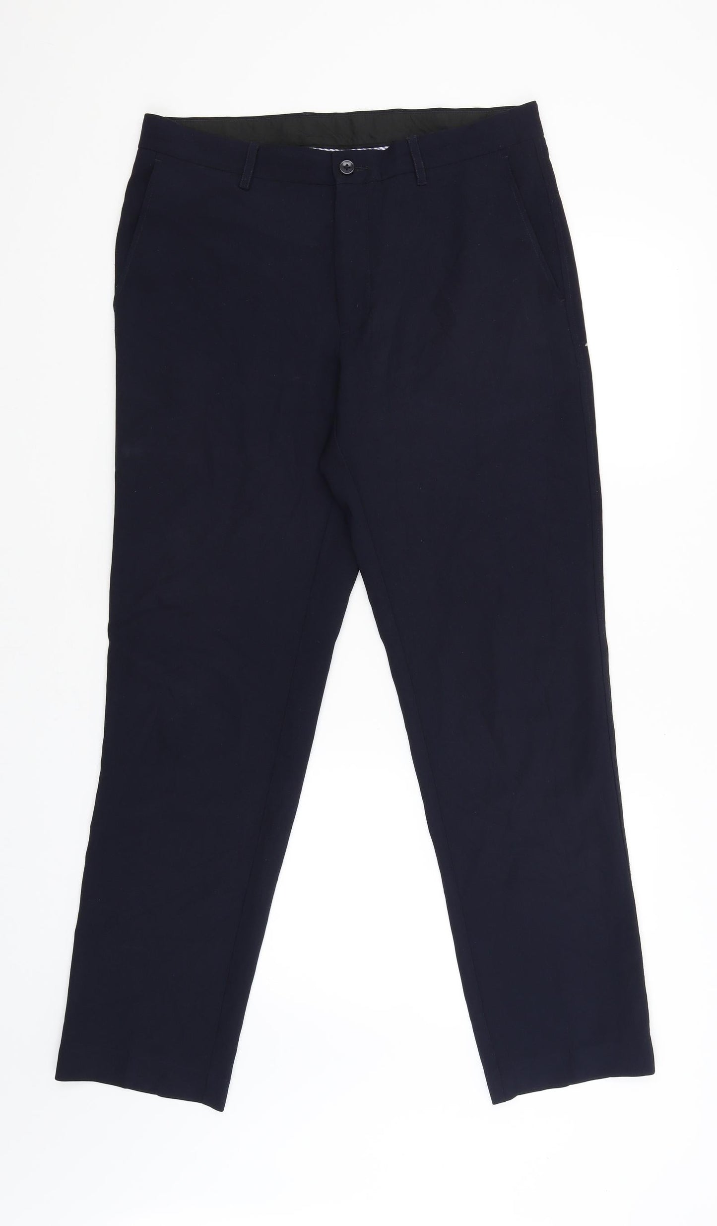 Womens UK Size 32 M&S Regular Fit  Blue Trousers