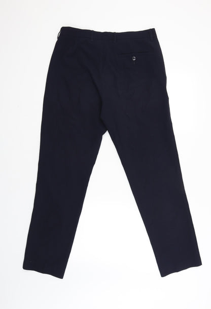 Womens UK Size 32 M&S Regular Fit  Blue Trousers
