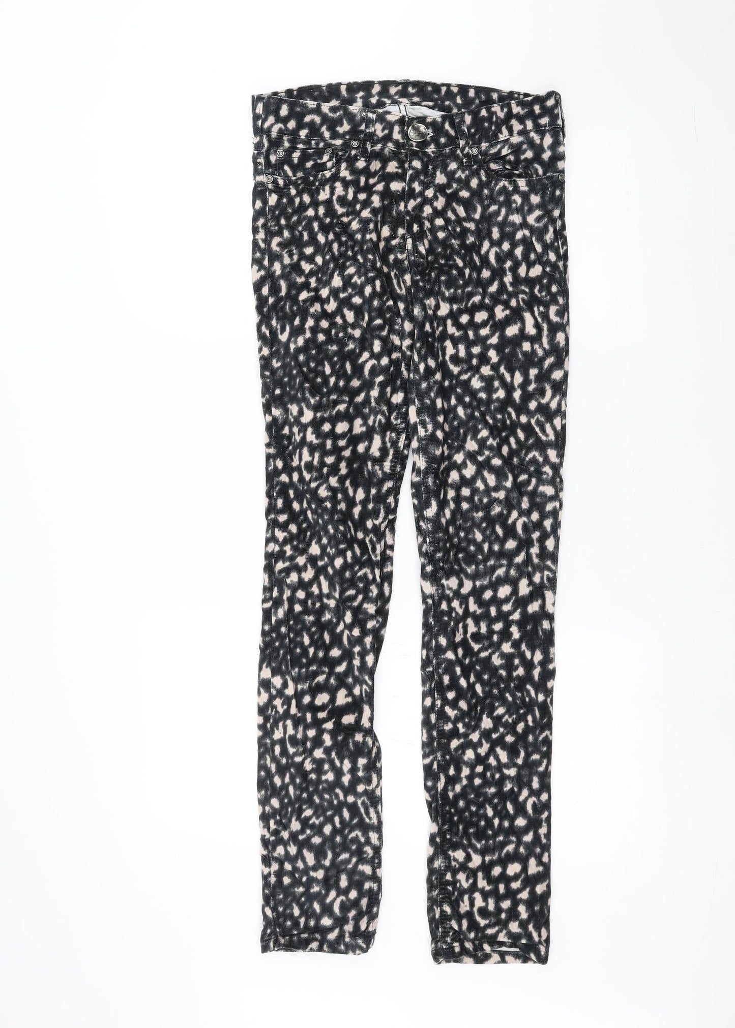 Ossira Womens Black Animal Print  Skinny Jeans Size 26 in L25 in