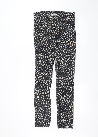 Ossira Womens Black Animal Print  Skinny Jeans Size 26 in L25 in