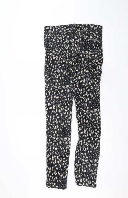 Ossira Womens Black Animal Print  Skinny Jeans Size 26 in L25 in