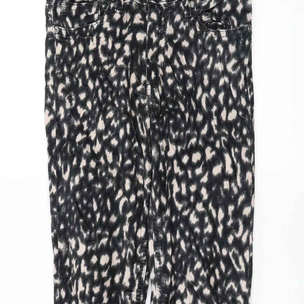 Ossira Womens Black Animal Print  Skinny Jeans Size 26 in L25 in