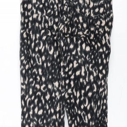 Ossira Womens Black Animal Print  Skinny Jeans Size 26 in L25 in