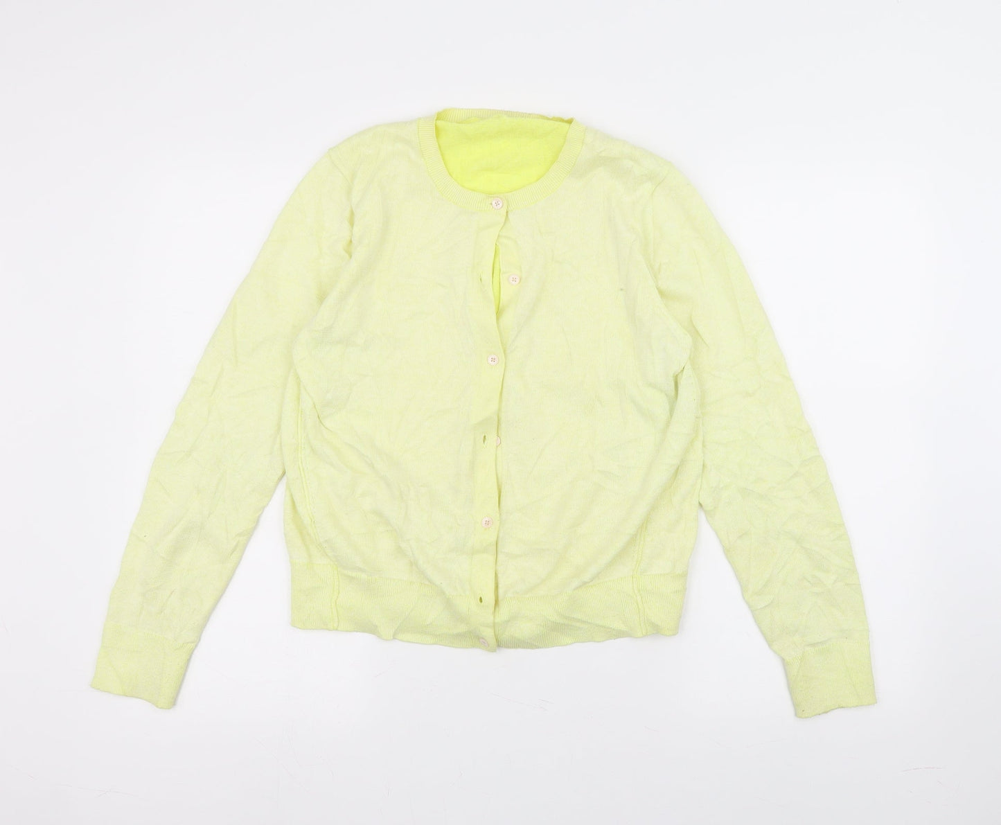 Preworn Womens Yellow   Cardigan Jumper Size L