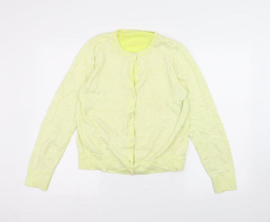 Preworn Womens Yellow   Cardigan Jumper Size L