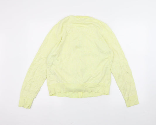 Preworn Womens Yellow   Cardigan Jumper Size L