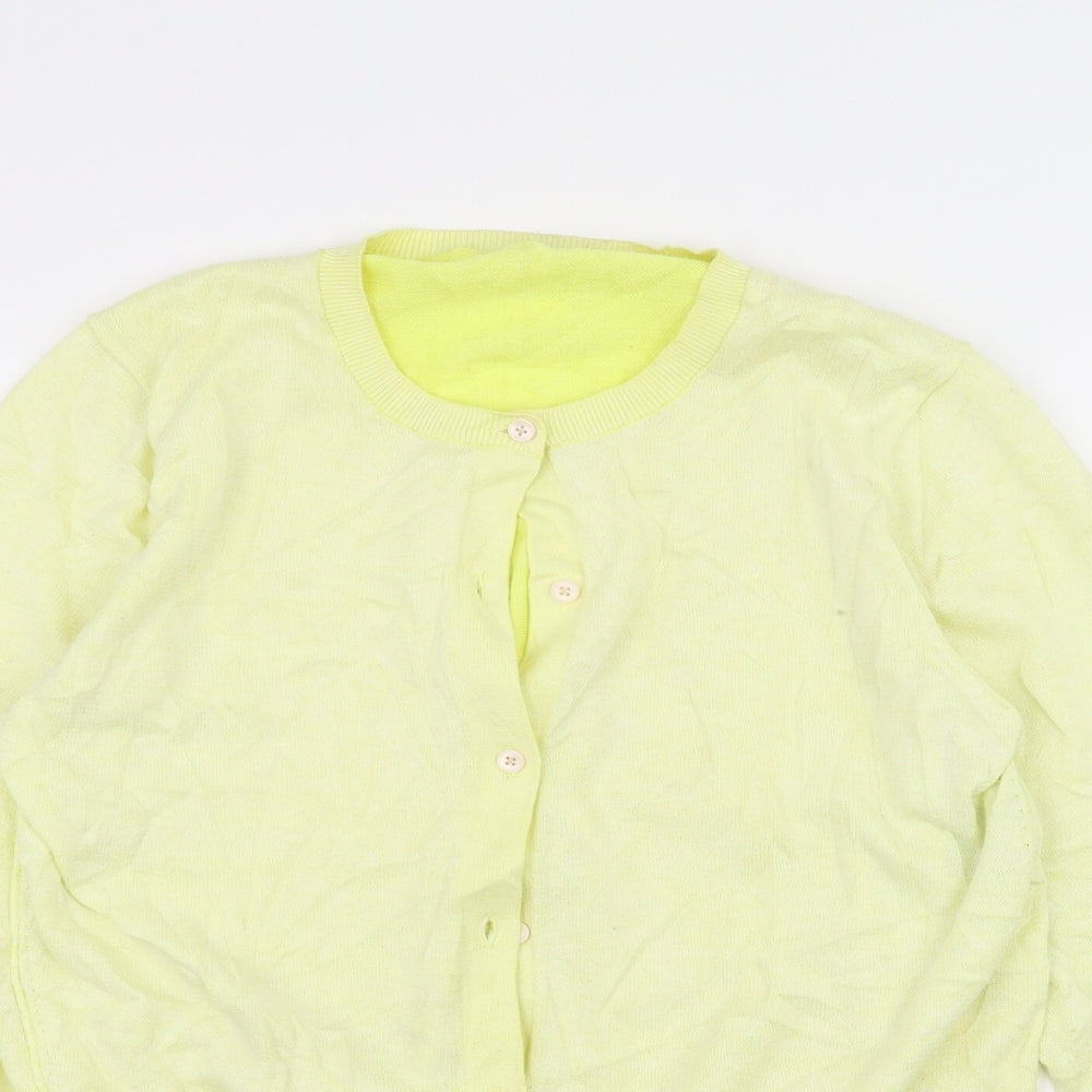 Preworn Womens Yellow   Cardigan Jumper Size L