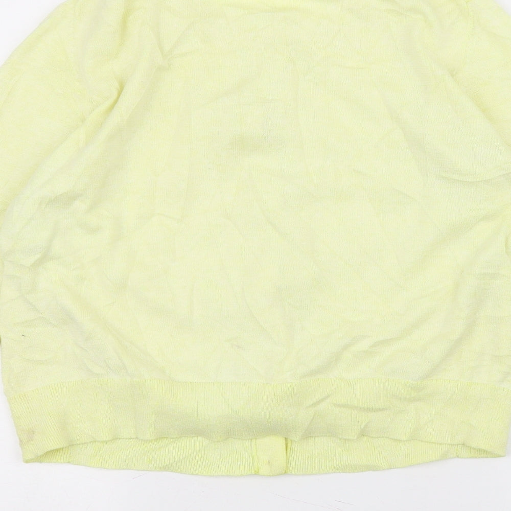 Preworn Womens Yellow   Cardigan Jumper Size L