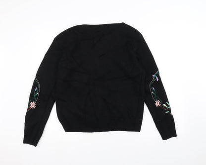 Tenki Womens Black  Knit Pullover Jumper Size M