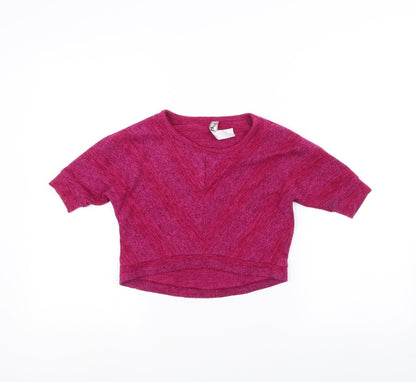 Knitworks Girls Pink   Pullover Jumper Size 7-8 Years