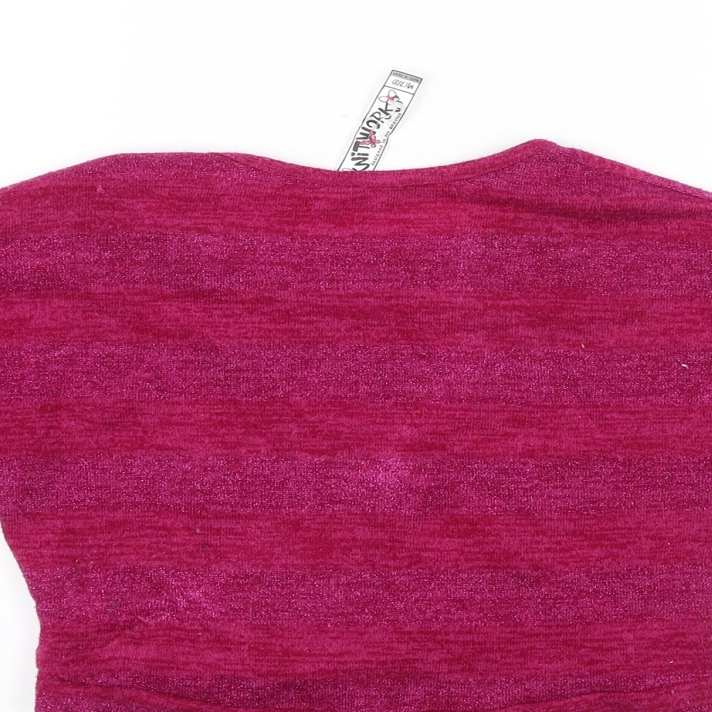 Knitworks Girls Pink   Pullover Jumper Size 7-8 Years