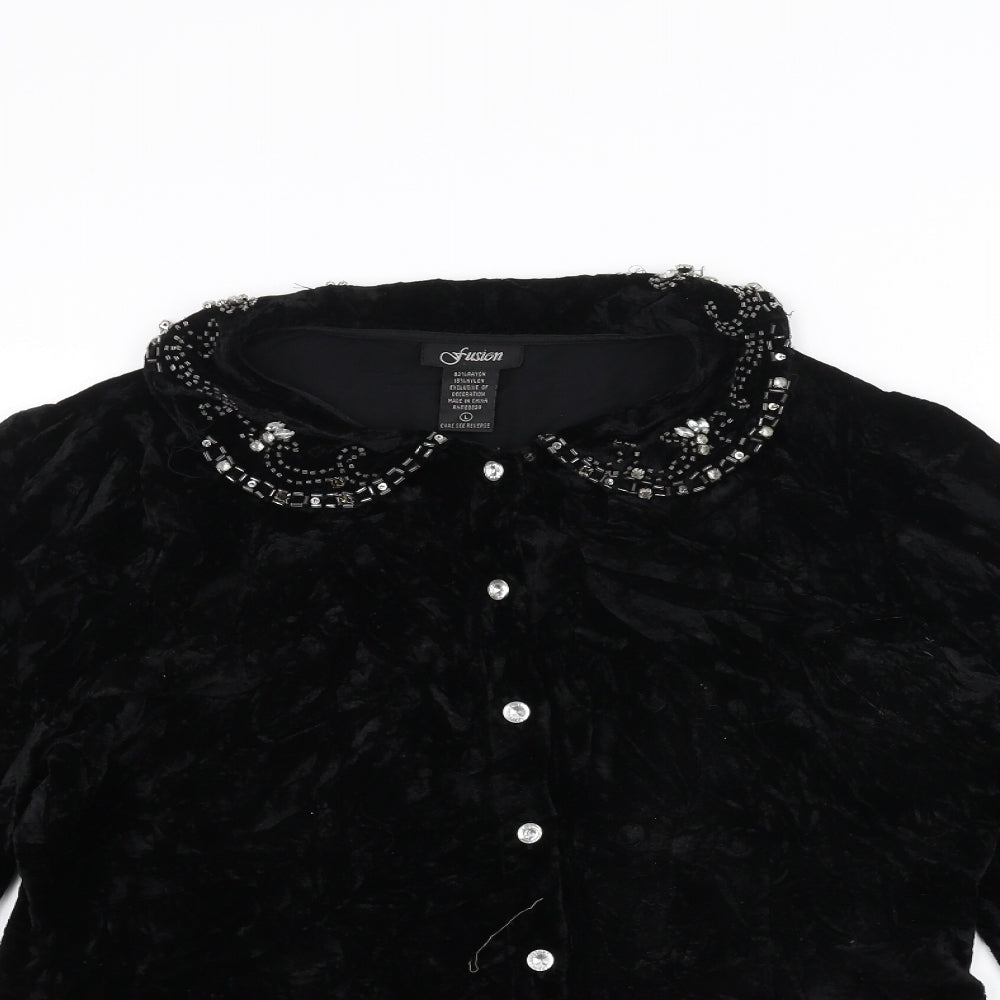 Womens UK Size L Fusion Black Jacket