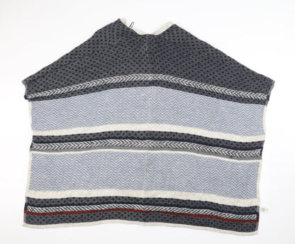 Falmers Heritage Womens Blue Striped  Jacket Poncho Size M