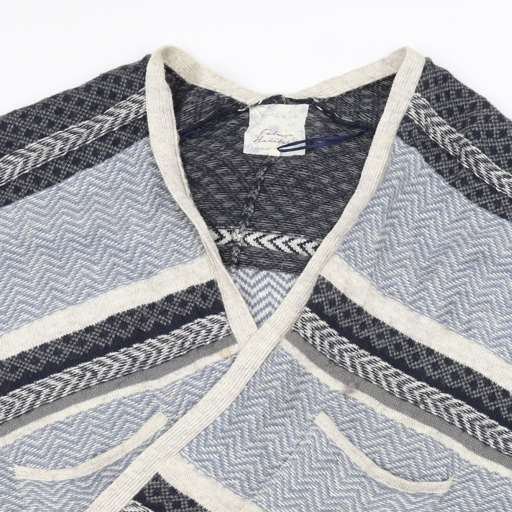Falmers Heritage Womens Blue Striped  Jacket Poncho Size M