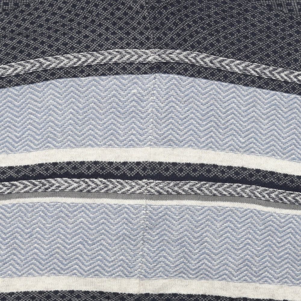 Falmers Heritage Womens Blue Striped  Jacket Poncho Size M