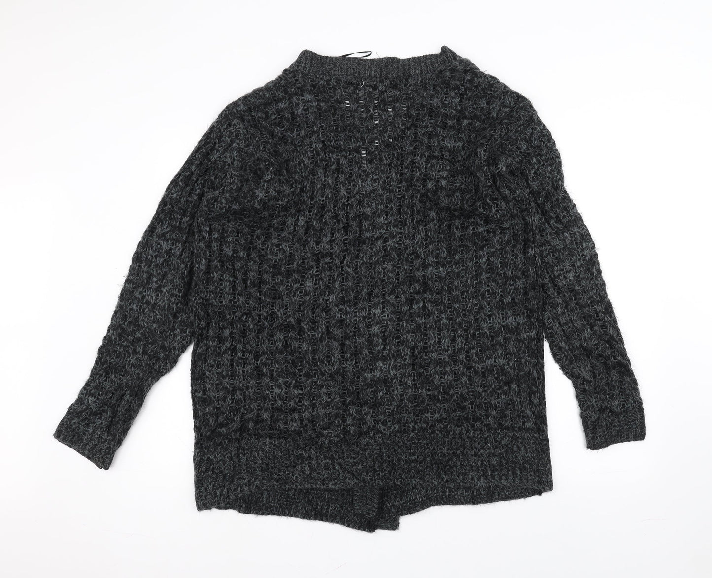 Pura Moda Womens Black  Knit Jacket Coatigan Size M