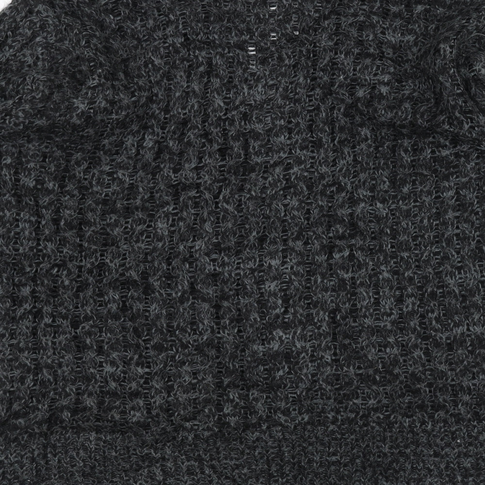 Pura Moda Womens Black  Knit Jacket Coatigan Size M